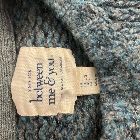 Between You & Me Gray Chunky Sweater Mohair Blend Oversized Pullover - Picture 2 of 7